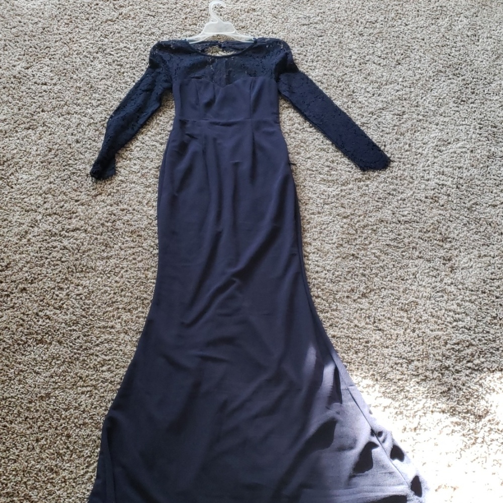 Long blue dress